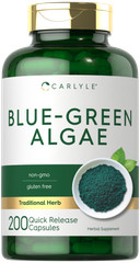 Chlorella Blue Green Algae 500mg | 200 Capsules | Non-GMO | by Carlyle