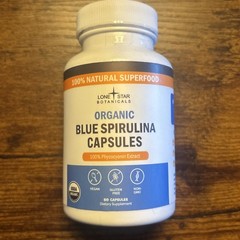 Lone Star Botanicals Organic Blue Spirulina – 100% Pure Blue-Green Algae 60 Caps