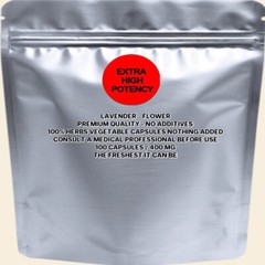 LAVENDER FLOWER With Absolutely No Additives High Potency 100 Vegetarian Capsule