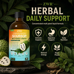Soursop Leaf Liquid Supplement – Daily Botanical Drops Formula with Moringa Leaf