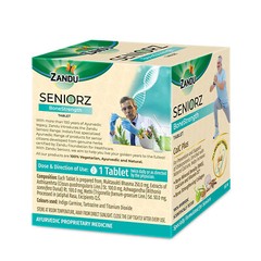 Zandu Seniorz Bone Strength Tablet 100% Ayurvedic & Rich in Natural Calcium