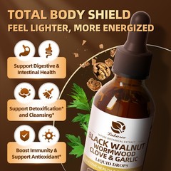 Parasite Cleanse Detox Drops Wormwood Black Walnut Clove Extract | Herbal Liquid