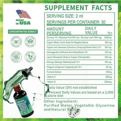 Soursop Bitters Liquid Drops 10 in 1 with Sea Moss, Moringa, Turmeric, Black Se