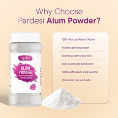 Fine Potassium Alum Powder 350g – DIY Face Packs, Toner, Pore Refining, Pickling