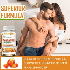 Organic Ashwagandha 1200mg Capsule with Black Pepper For Daily Stress & Mood