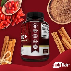 NutriFlair Premium Berberine HCL 1200mg, 120 Capsules – Plus Pure True Ceylon Ci