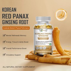 Korean Red Panax Ginseng Extract 1600mg 120 to 480Caps High Strength Ginsenoside