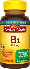 Nature Made Vitamin B1 100mg, Thiamine B1 Supplement for Energy Metabolism Suppo