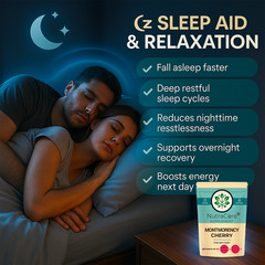 Montmorency Tart Cherry Capsules-5000mg(2%Anthocyanins)Muscle &Sleep Aid-180Caps