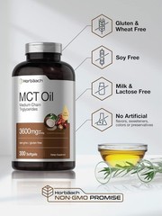 Keto MCT Oil Capsules 3600Mg | 300 Softgels | Coconut Oil Pills | Non-Gmo and Gl