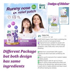 Happy Noz Organic Onion Sticker Freshener Relieve Allergy Blocked Nose Hay Fever