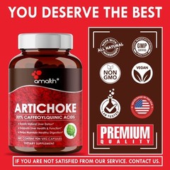 Artichoke Leaf Extract 20% Caffeoylquinic Acid 500 mg Capsule – 90 Count – Liver