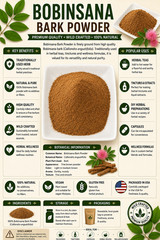 Bobinsana Bark Powder Wild Crafted Calliandra angustifolia Premium Herb | USA