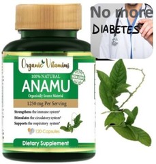 3 ANAMU 1250 mg 360 capsules LOW SUGAR CONTROL CIRCULATORY SYSTEM Organic