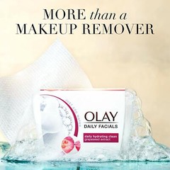 Olay Daily Facials, Daily Hydrating clean 5-in-1 Makeup Cleansing, 66 Cloths