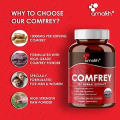 Comfrey Root Extract Symphytum 10000mg Capsules – 90 Pills – Healthy Skin