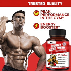 Horny Goat Weed Capsules 13100mg with Maca Root, Ginseng, Sexual Enhancer