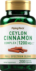 Ceylon Cinnamon Complex 1200 mg (per serving), 200 Vegetarian Capsules