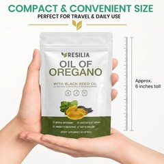Resilia Softgels with Black Seed Oil – Premium Grade Oregano Oil Capsules for…