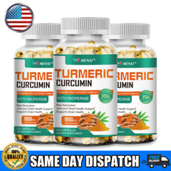 TURMERIC 95% CURCUMIN 1950mg EXTRACT TUMERIC BLACK PEPPER ANTIOXIDANT BEST 360PC