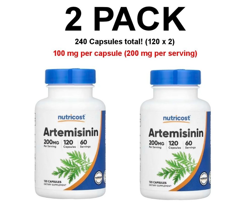 Nutricost, Artemisinin, 2 PACK, 120 Capsules (240 total!), 100 mg per capsule