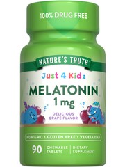 Kids Melatonin Chewable Tablets | 1mg | Vegetarian | by Nature’s Truth