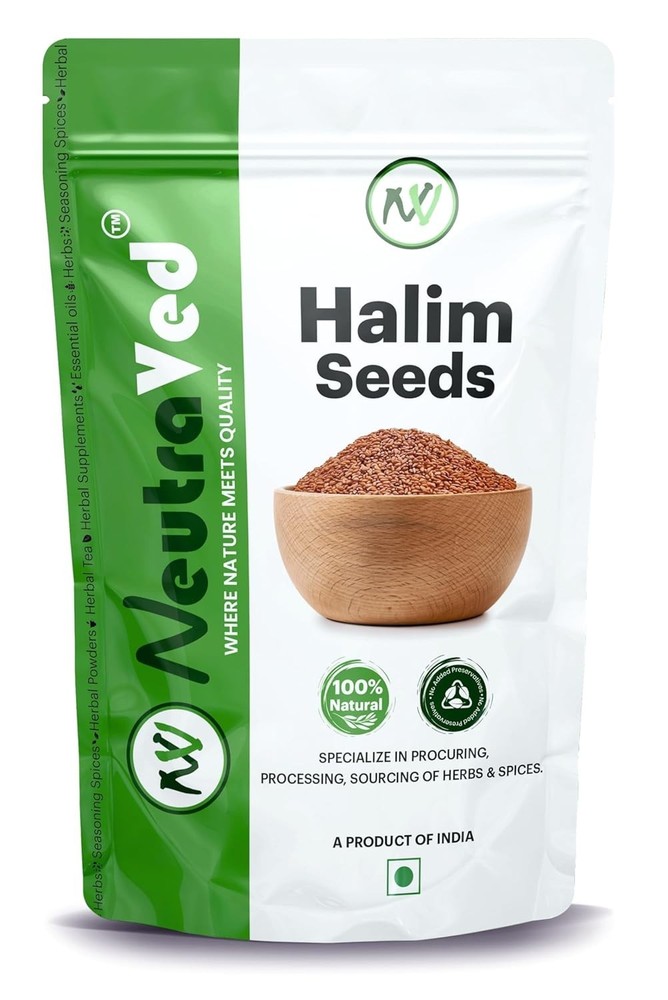 NeutraVed Halim Seeds: 350g Aliv Superfood for Hair Growth & Immunity Booster