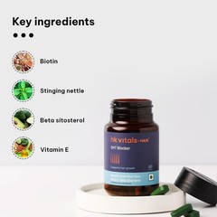 Healthkart HK Vitals Hair DHT Blocker 60 Tablets Biotin Hair Care Support