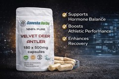 VELVET DEER ANTLER EXTRACT 180 CAPSULES 🦌 WORLD’S BEST
