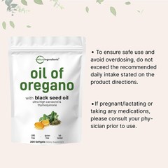 Micro Ingredients Oil of Oregano Softgels, 300 Count | 2 in 1 Formulated with…