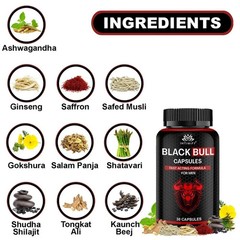 Intimify Black Bull Capsules (30 Count)–Natural Herbal Men’s Wellness Supplement