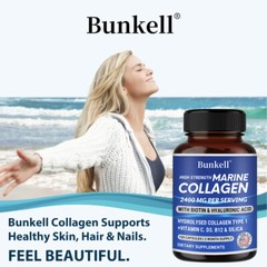Collagen 2400mg w/Hyaluronic Acid, Biotin, Bone Joint, Wrinkles, Fat Burning
