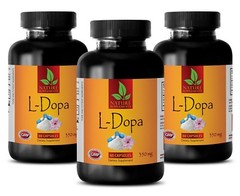 Organic L-DOPA 99% Extract Powder Mucuna – Handle Stress 3 Bottles 180 Capsules