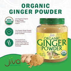 Organic Ginger Root Powder 1 LB Jar – Gluten Free, Non-GMO – for Cooking, Baking