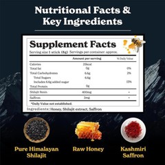 Better Alt Pure Himalayan Shilajit Sticks with Natural Honey, Naturally Sweeter