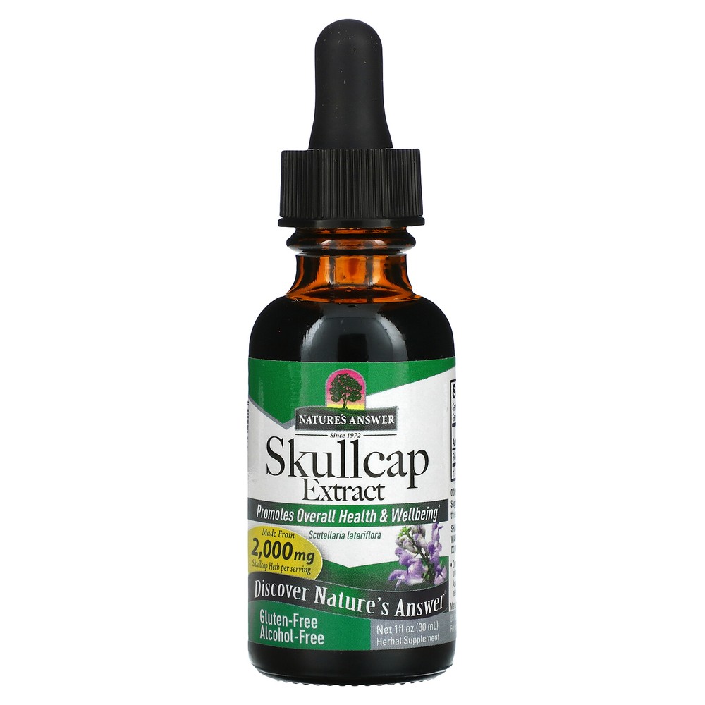 Nature s Answer Skullcap Alcohol-Free 2000 mg 1 fl oz 30 ml Alcohol-Free, GMP