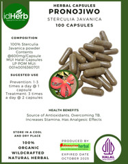 [idHerb] CAPSULES Sterculia Javanica Pronojiwo NATURAL ORGANIC HERBAL HERBS
