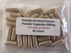 Hoodia Gordonii Extract Powder Capsules 100% Pure – 500mg – 30 count
