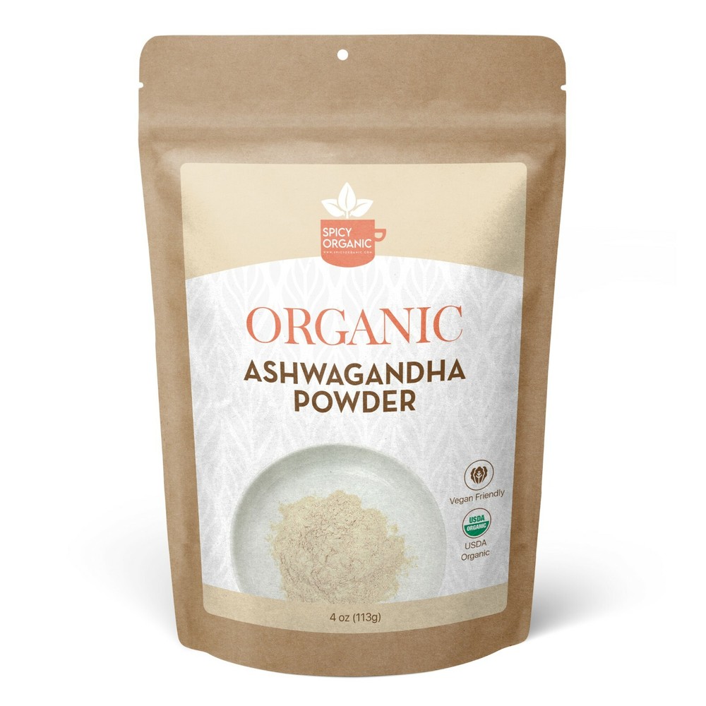Organic Ashwagandha Root Powder (4 OZ) Non-GMO Raw Ashwagandha Powder for Tea