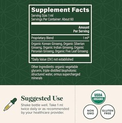 Global Healing Ginseng Liquid Extract 2oz Organic Herbal Supplement Exp. 12/2028