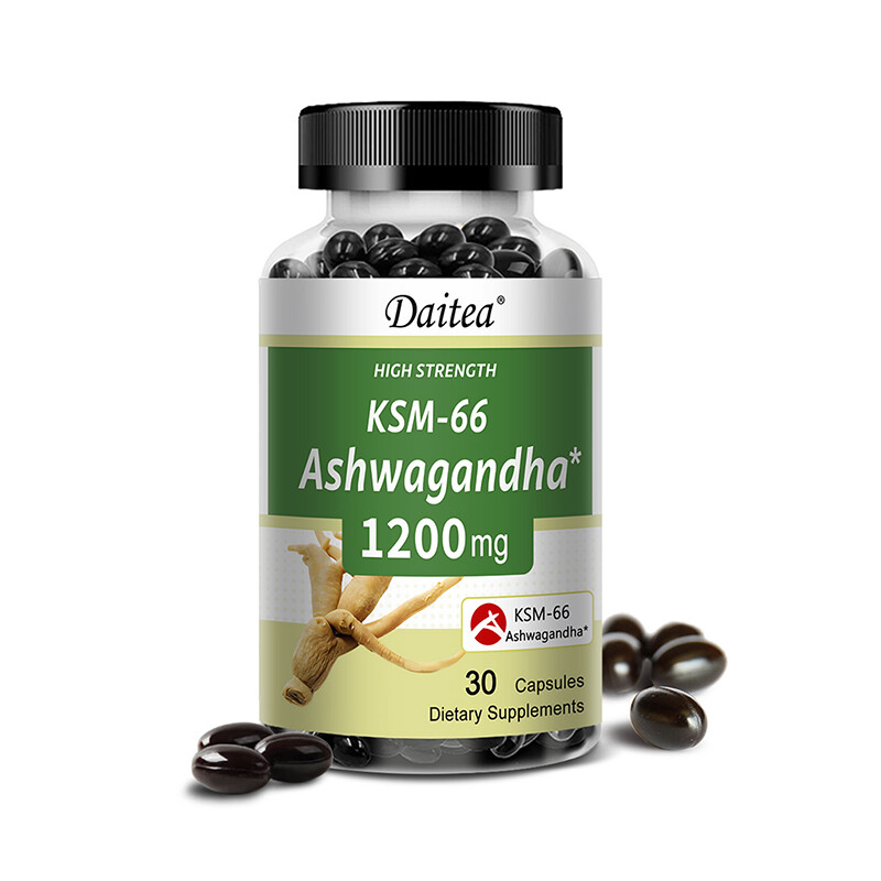 KSM-66 Ashwagandha 1200mg Supports Energy, Reduces Anxiety, Relaxation