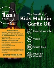 Nurture with Kids Mullein & Garlic Ear Drops – Natural 1 Fl Oz for Ages 1-10