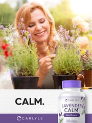 Lavender Pills | 80mg | 120 Softgels | Calm & Non-Drowsy Formula | by Carlyle