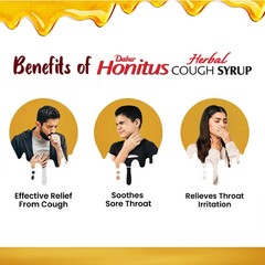 2 Dabur Honitus Herbal Syrup Honey Based Ayurvedic Syrup for Cough Remedy 100ml
