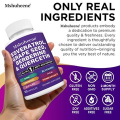 Resveratrol Complex Anti Aging Boost Energy Digestion Health 30-120 Capsules