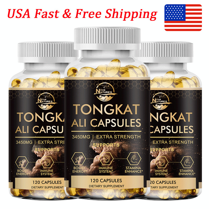 3450mg TongkatAli Extract 200:1 Strong Natural Testosterone Booster 360 Softgels