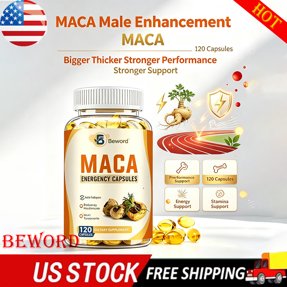 MACA Male Enhancement Bigger Thicker Stronger Sex Pills Boost for man 120 Caps