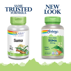 Solaray Suma Root 500mg | Non-GMO & Vegan | 100 VegCaps