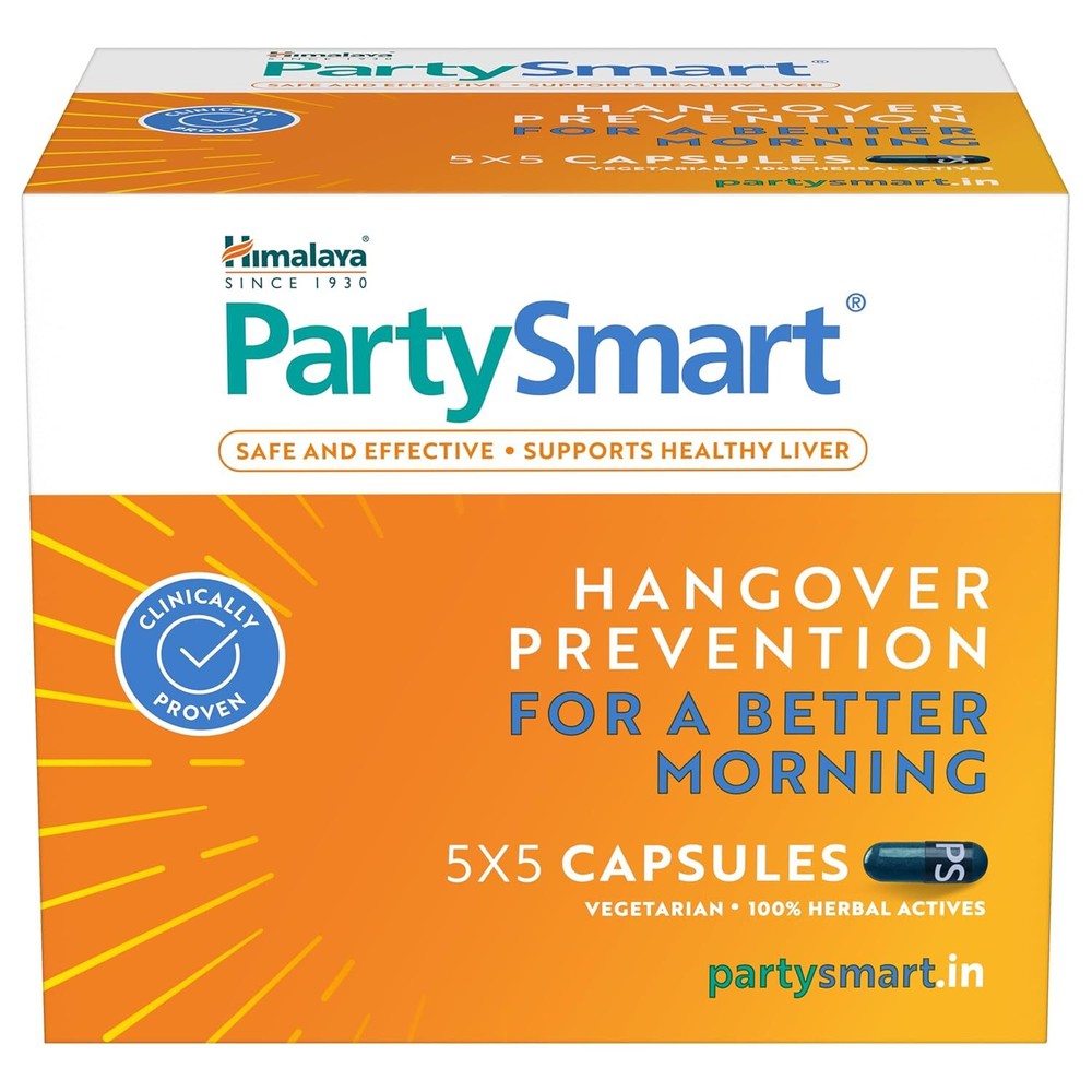 Himalaya Party Smart Capsules (Pack OF 1) 25 CAPSULE, Hangover Free Morning**