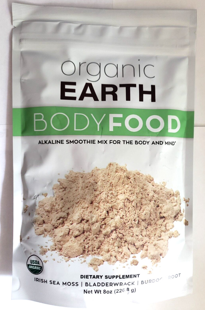 ORGANIC EARTH – Body Food – Alkaline smoothie Mix – 8 oz – 70 Servs – Exp 4/2026